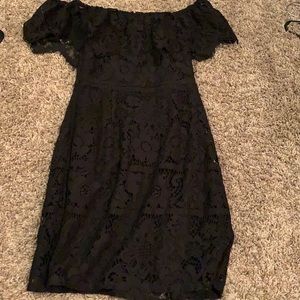 Hollister Off the shoulder black dress